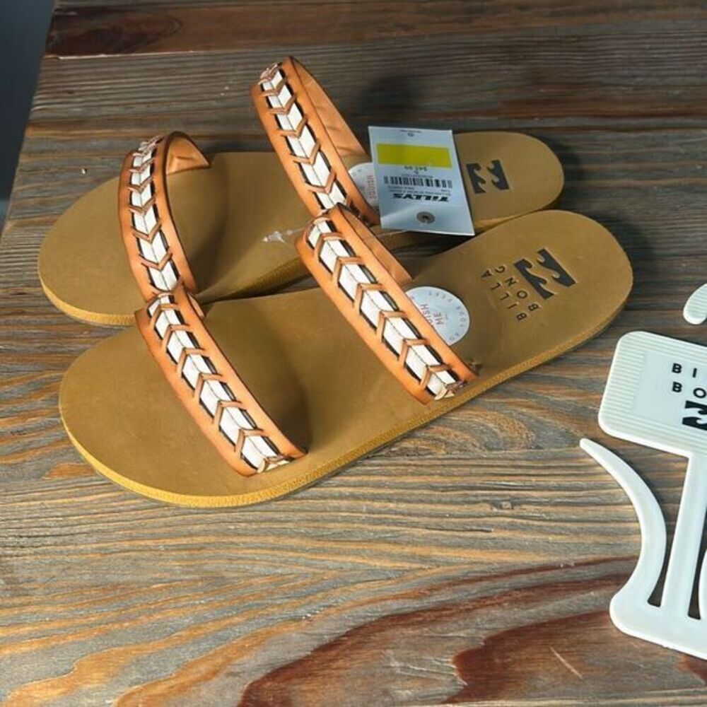 Billabong tan Nori Slider Sandals beach light weight‎ Eva comfort footbed - Picture 7 of 7